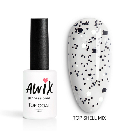 Закрепитель для гель-лака AWIX Top Shell Mix (глянец), 10 мл